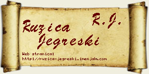 Ružica Jegreški vizit kartica